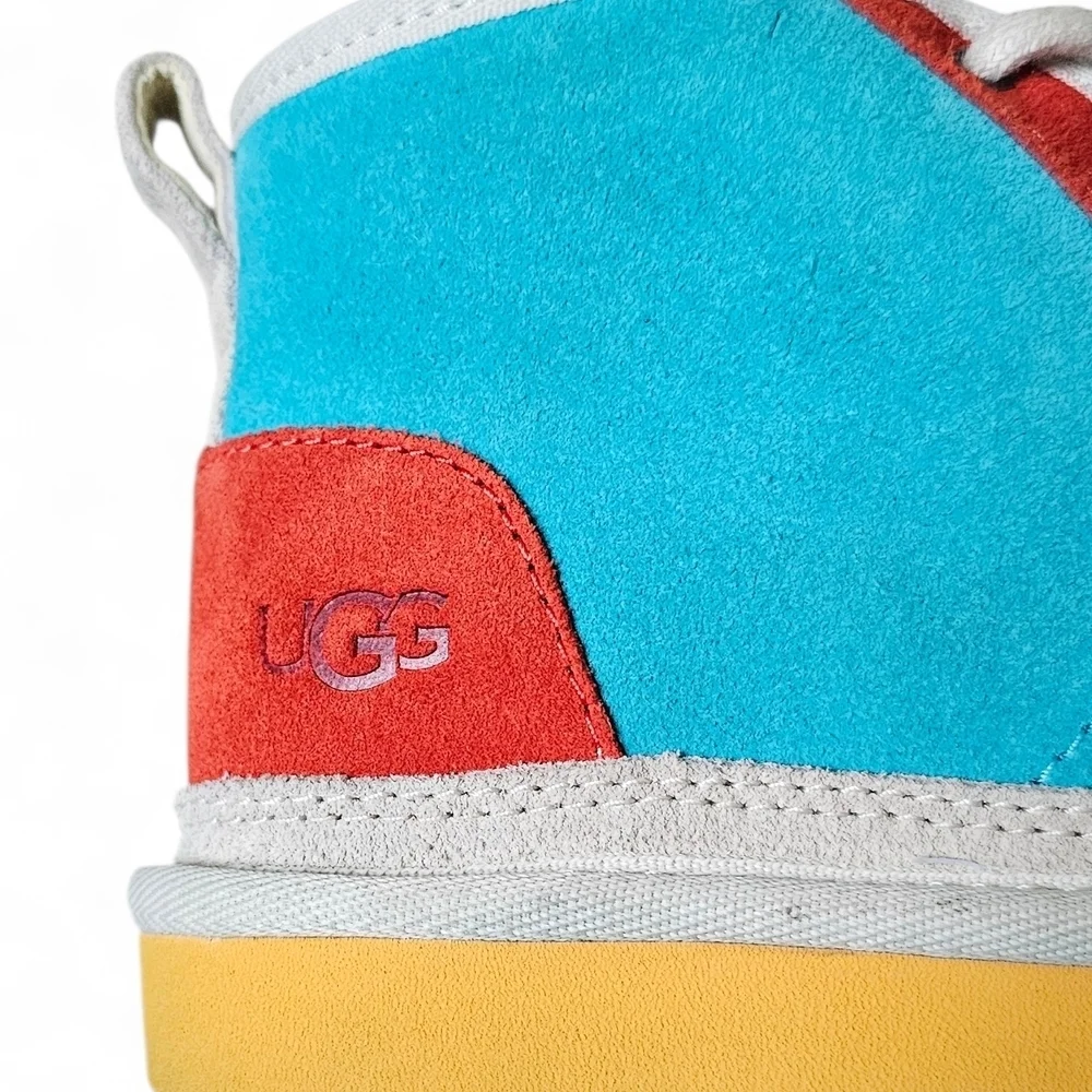 UGG Neumel Mashup chukka Kids Colorblock Suede Boots Size 13